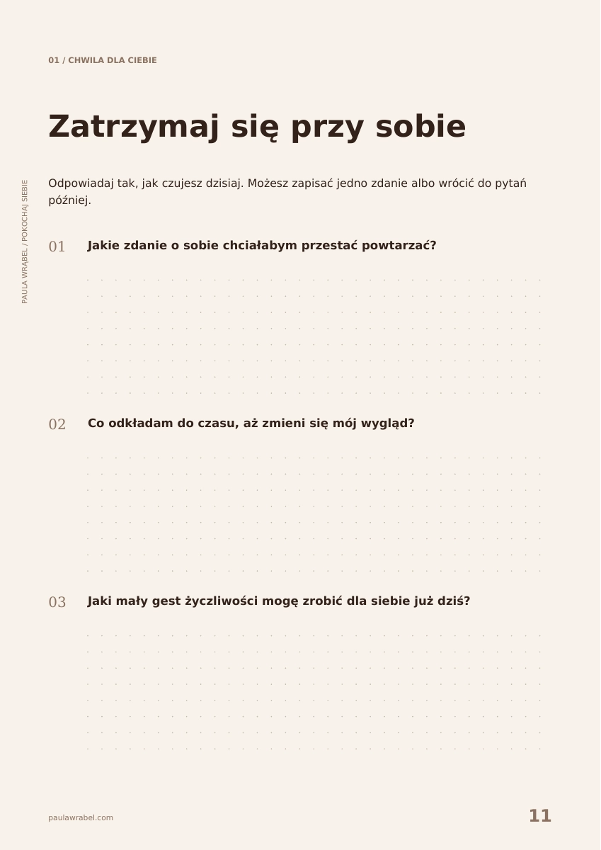 Przykładowa strona e-booka: Zatrzymaj się przy sobie