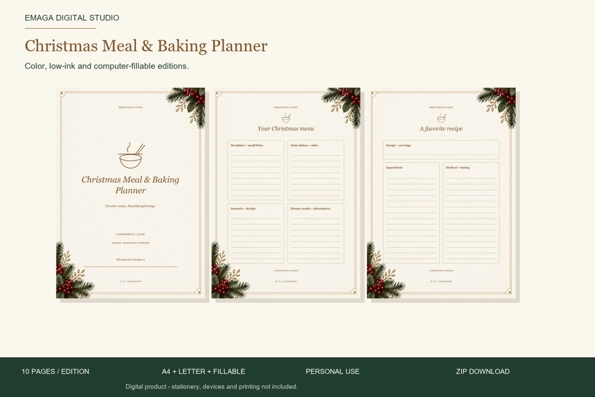 Christmas Meal Planner