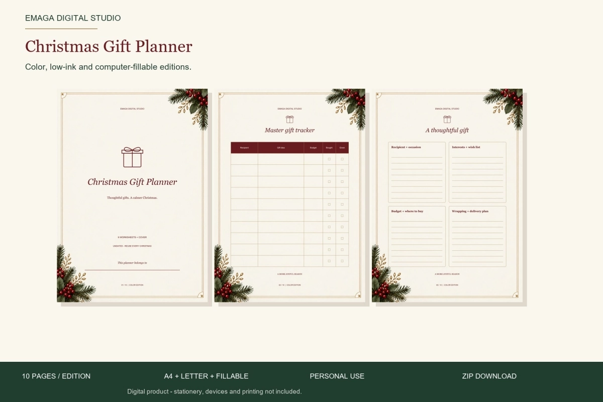 Christmas Gift Planner